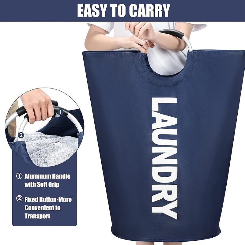 Large Laundry Basket with Foldable Laundry Bag, Independent High Hanger, Foldable Laundry Box, High Quality Laundry Basket, Of High Quality. The Handle Ring Adopts A Half Ring Design And The Connectio