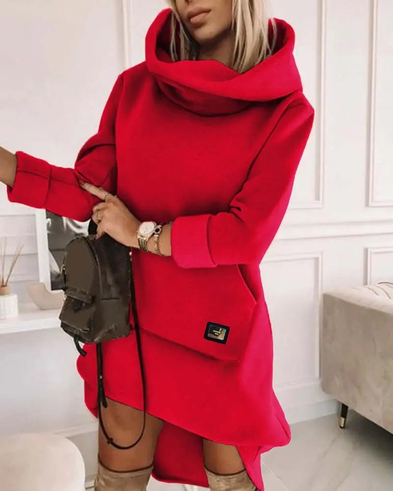 Cozy Loose-Fit Casual Women's Pullover Hoodie with Pocket