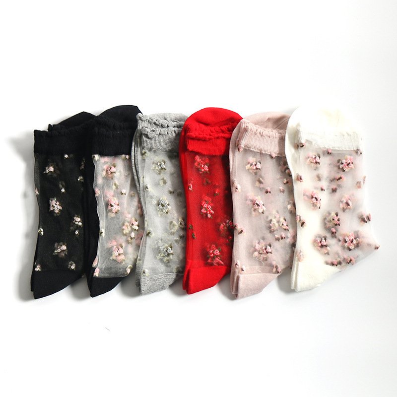 Crystal Jacquard Socks for Women