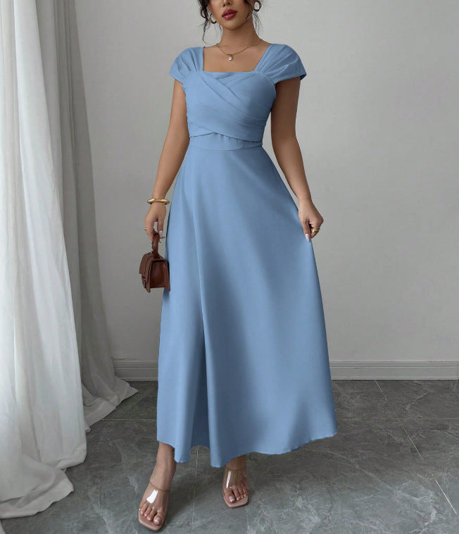 Women's Summer Slimming Waist-slimming Hepburn-style Dress