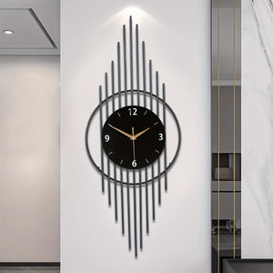Modern Creative Light Luxury European Metal Silent Wall Clock Living Room Decoration Wall Clock Home Household Wall Iron Art Clock Simple Creative Silent, Suitable for Living Room, Bedroom, Study, Restaurant, Kitchen, Homestay, Bar