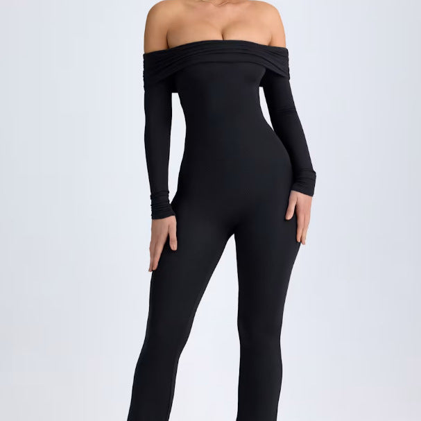 Pullover Long Sleeve Belly Waist Shaping And Hip Lift Straight Pants