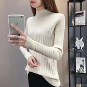 Slim Fit Slimming Inner Knitted Bottoming Shirt Women's Long Sleeve