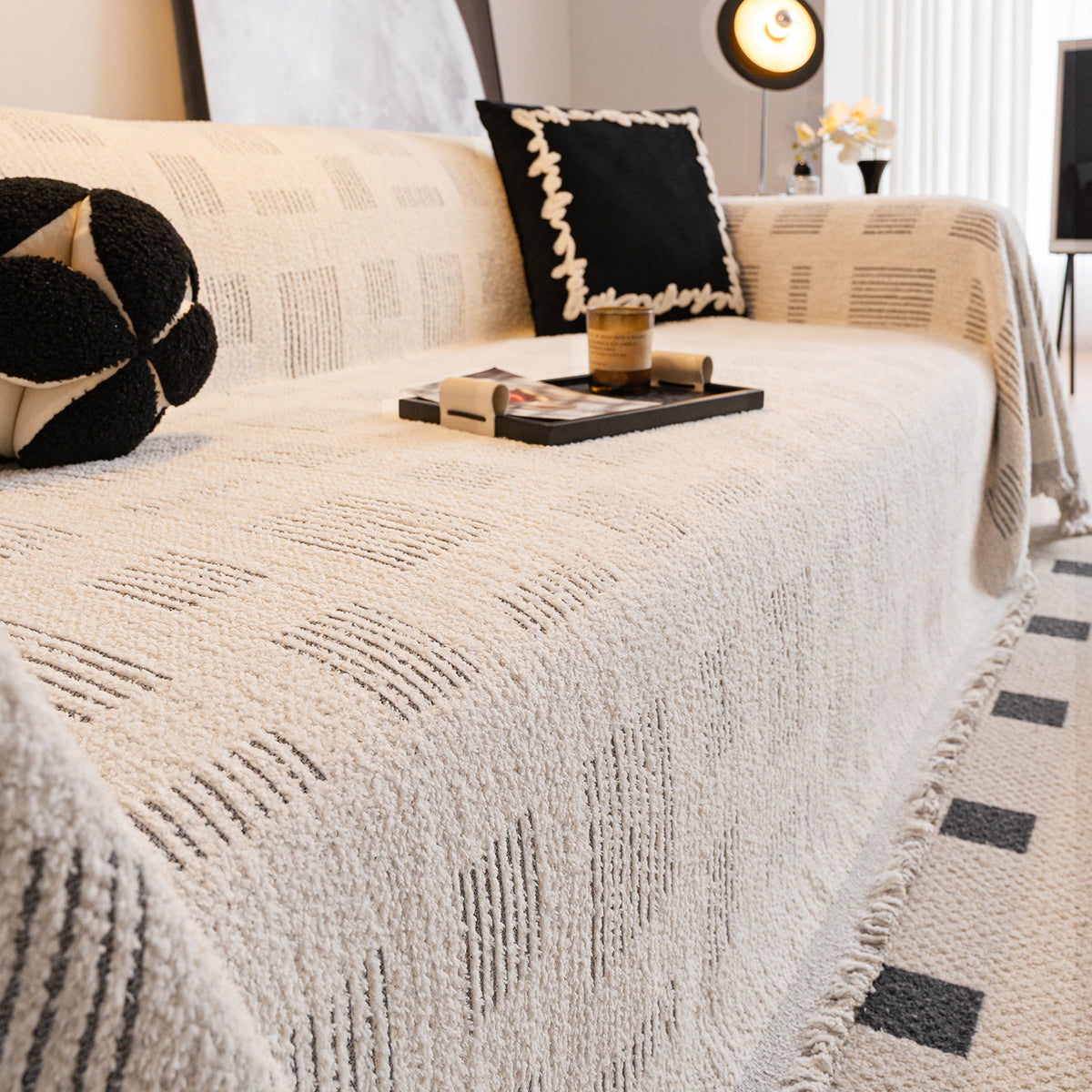 Velvet Sofa Cover All-season Universal Fit