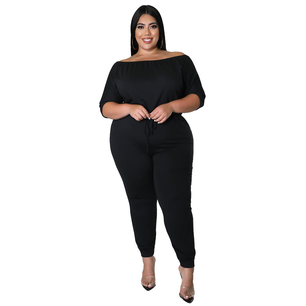 Women's Solid Sports Jumpsuit High Waist Slimming Romper
