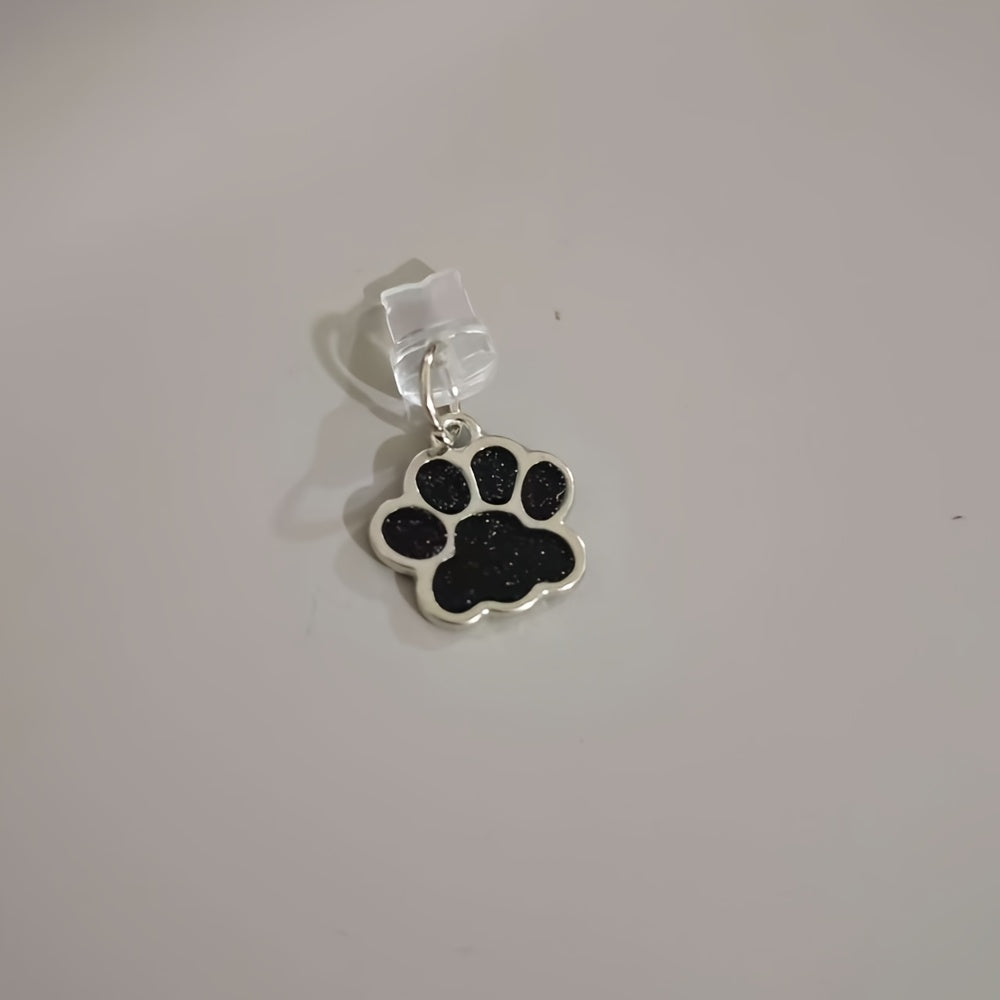 Mini Paw‑Shaped Phone Dust Plug for iPhone and Type‑C Android Ports