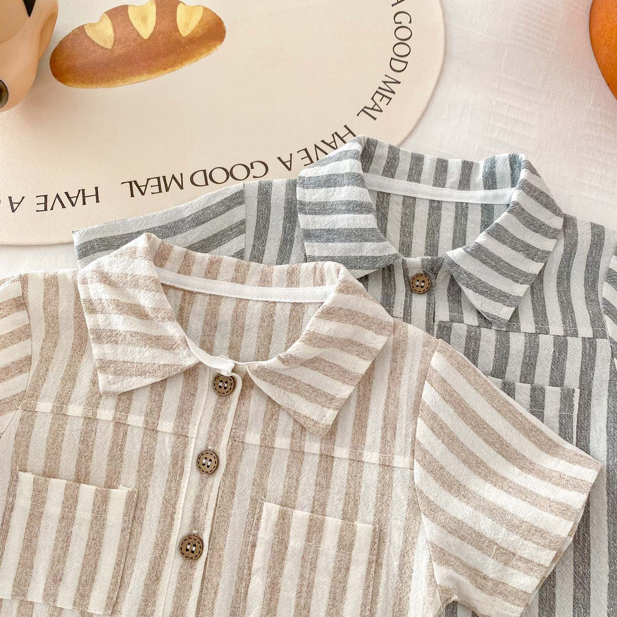 Summer Baby Thin Short-sleeved Casual Jumpsuit