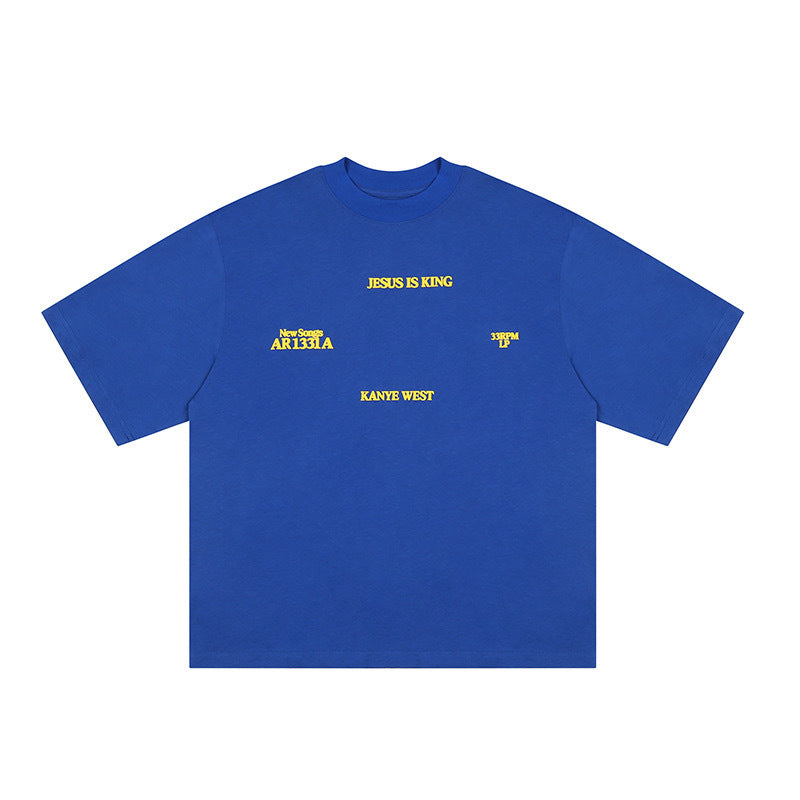 Loose Fit Streetwear Couple Letter Print T-Shirt