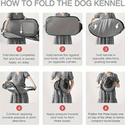 Portable Pop-up Cat & Dog Playpen With Locking Zipper - Foldable Classic Design, Durable Fabric & Mesh Ventilation For Indoor/outdoor Use, Travel, Crate Training, Pet Safety Enclosure