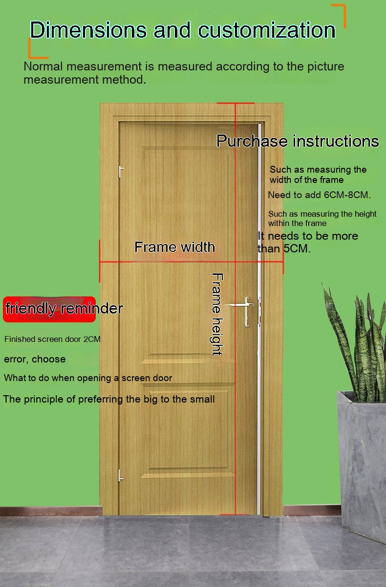 Mosquito-proof Curtain Summer Glass Fiber Screening Door Mesh