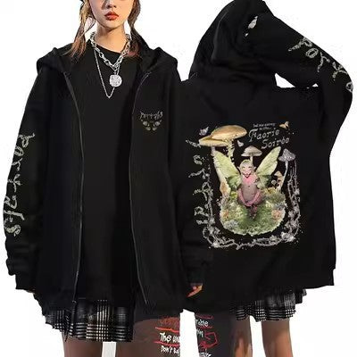 Unisex Anime Zip-Up Hoodie Cartoon Cardigan Sweater