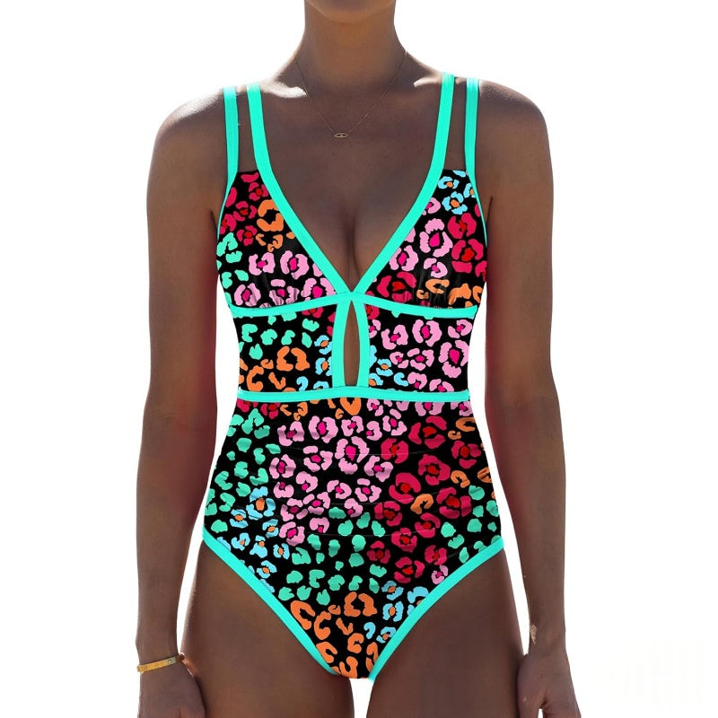 Color Block Sexy Flattering Swimsuit For Women