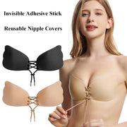 Invisible Push-Up Bra for Women - Adhesive Strapless Bra for Backless Dresses