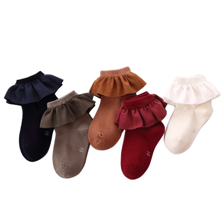 Cute Ruffled Knit Socks for Girls