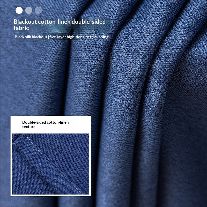 Drill Free Installation High Precision Blackout Curtain with Rod