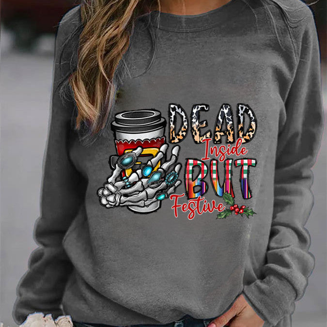 Cozy Pumpkin Print Long Sleeve Women's Sweater