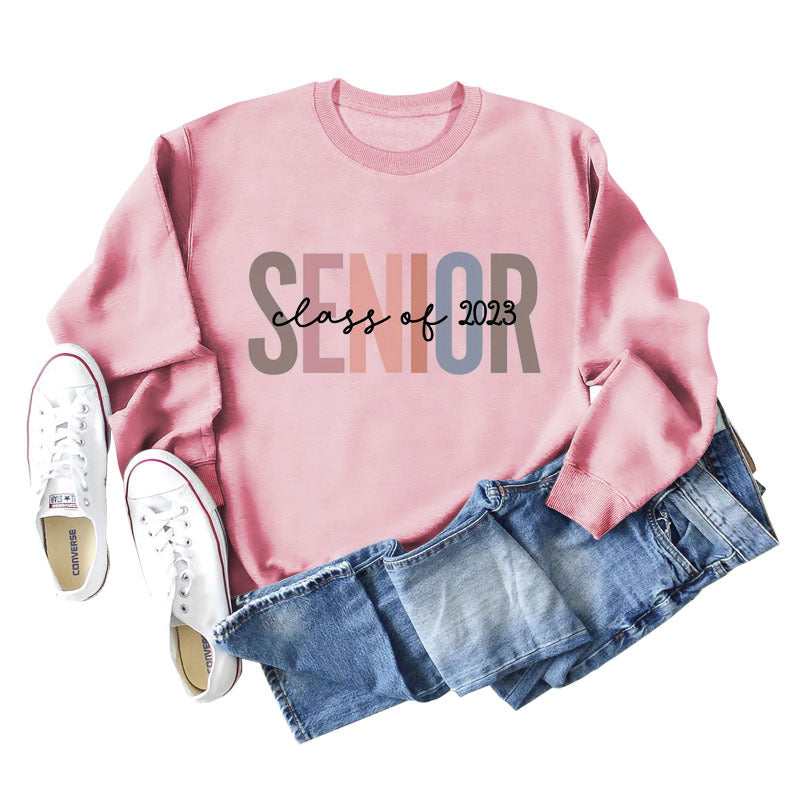 Women's Letter Print Casual Long Sleeve Loose Sweater