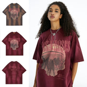 Retro Spray Color Short-Sleeve Graphic Tee