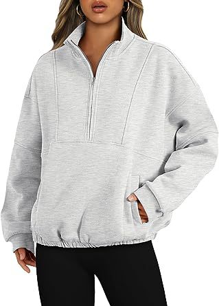 Women's Casual Zip Pocket Sports Sweater