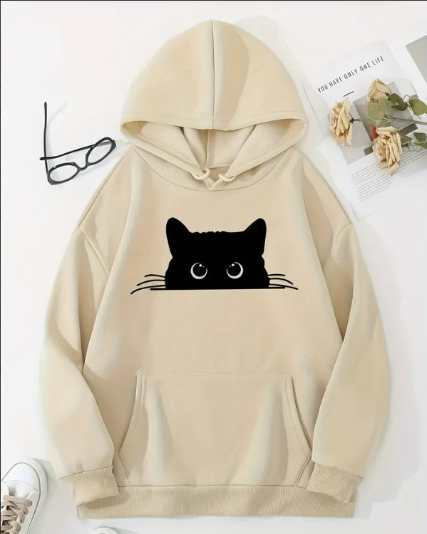 Floral Print Drawstring Sweatshirt for Women