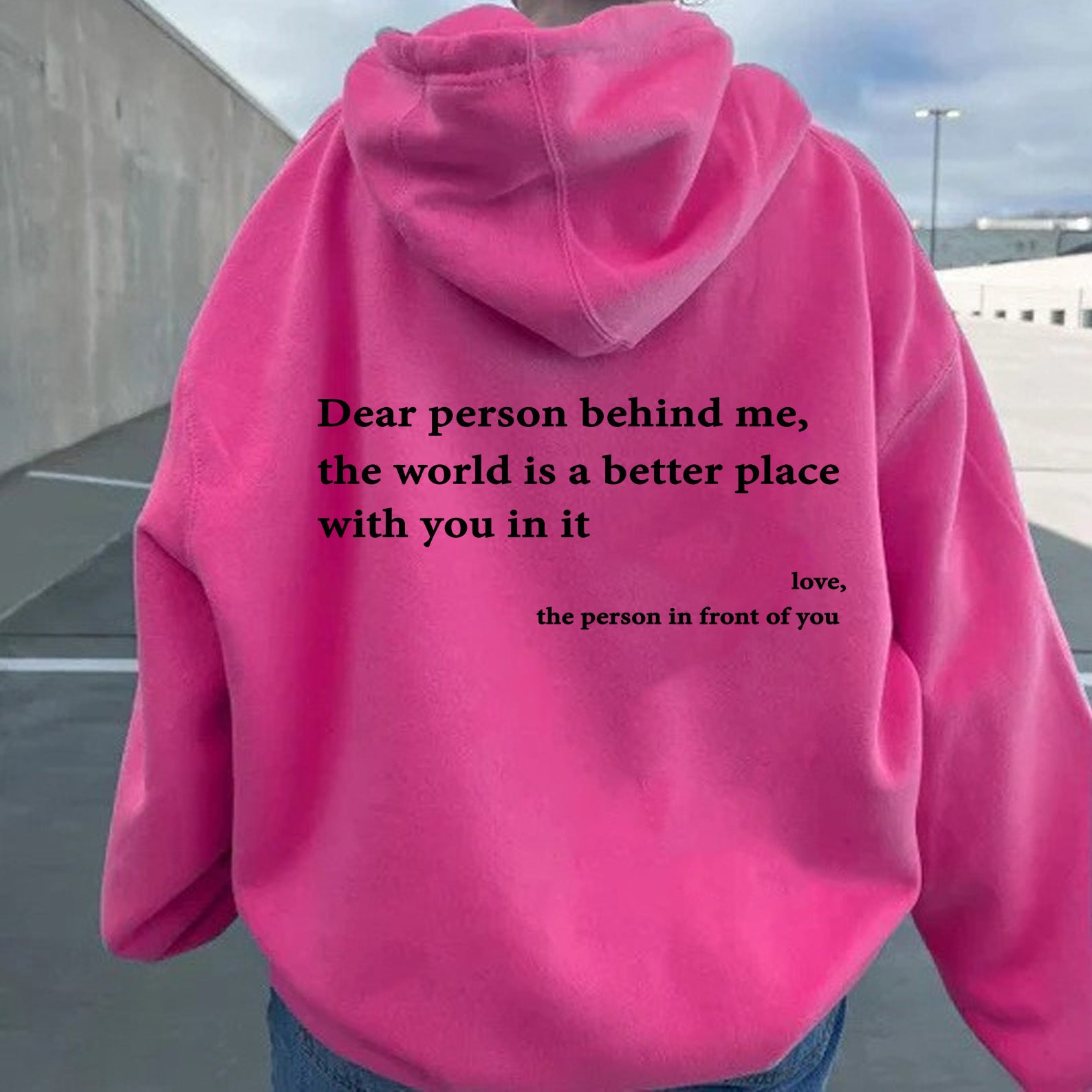 Women's Brushed Fleece Letter Graphic Hoodie