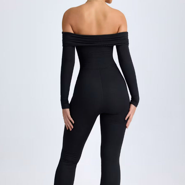 Pullover Long Sleeve Belly Waist Shaping And Hip Lift Straight Pants