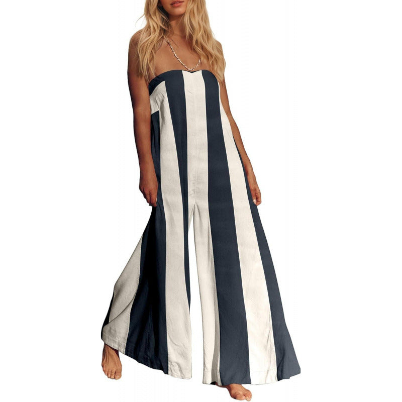 Fashion Top Wide-leg Pants Jumpsuit Women