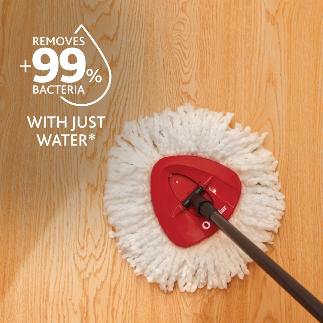 Easywring Microfiber Spin Mop Bucket Floor Cleaning System Red Gray Standard