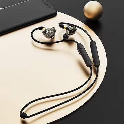 Bluetooth 5.0 sport earphones with noise cancelling and microphone
