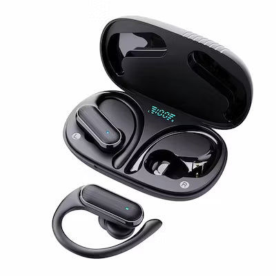 Mini wireless Bluetooth earbuds with touch controls and sweat-resistant coating