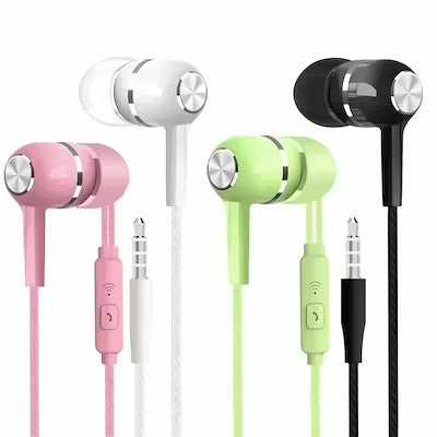 Wired in-ear earphones with microphone and inline controls