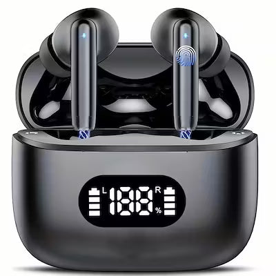 True wireless earbuds with active noise cancellation and transparency mode