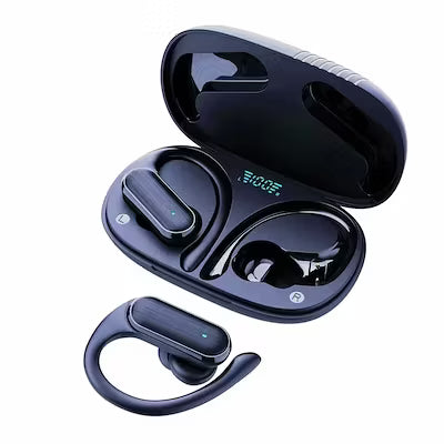Ultra-light wireless sports earbuds with built-in mic and charging case