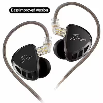 High-fidelity wired in-ear headphones with bass tuning and detachable cable