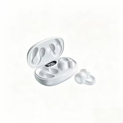 Bone conduction clip‑on earphones for open‑ear listening