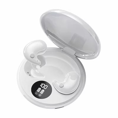 Bluetooth sleep earbuds with touch controls and soft silicone tips for nighttime listening