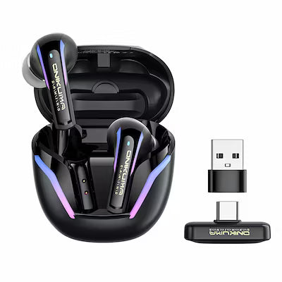 Wireless in-ear earbuds with touch control and charging case