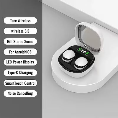 Invisible Mini Bluetooth Wireless Earbuds with Hi-Fi Stereo and Waterproof Design