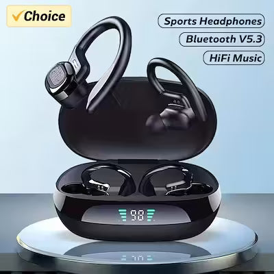 Wireless earbuds with 6-hour battery case and Bluetooth connectivity