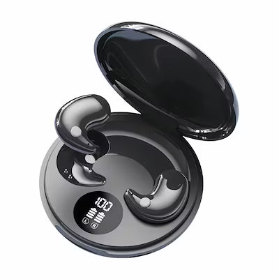 Bluetooth sleep earbuds with soft silicone tips and touch controls