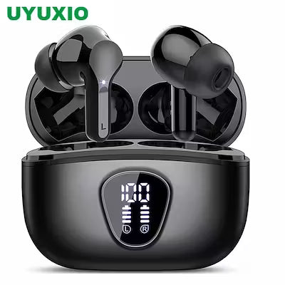 IP7 waterproof Bluetooth 5.4 wireless earbuds with LED display