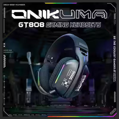 Wireless gaming headset with 2.4GHz, wired, and Bluetooth modes
