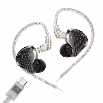 Wired Bluetooth earphones with dynamic drivers and detachable cable