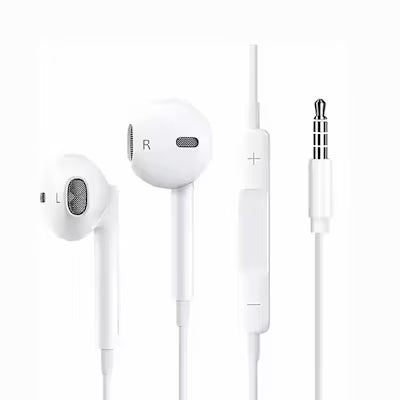 3.5mm wired in-ear earphones with microphone and volume control