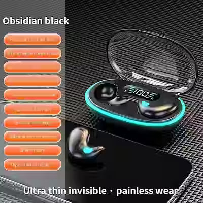 Ultra-Compact Waterproof Bluetooth Sleep Earbuds with Stereo Sound - Overnight Comfort Design