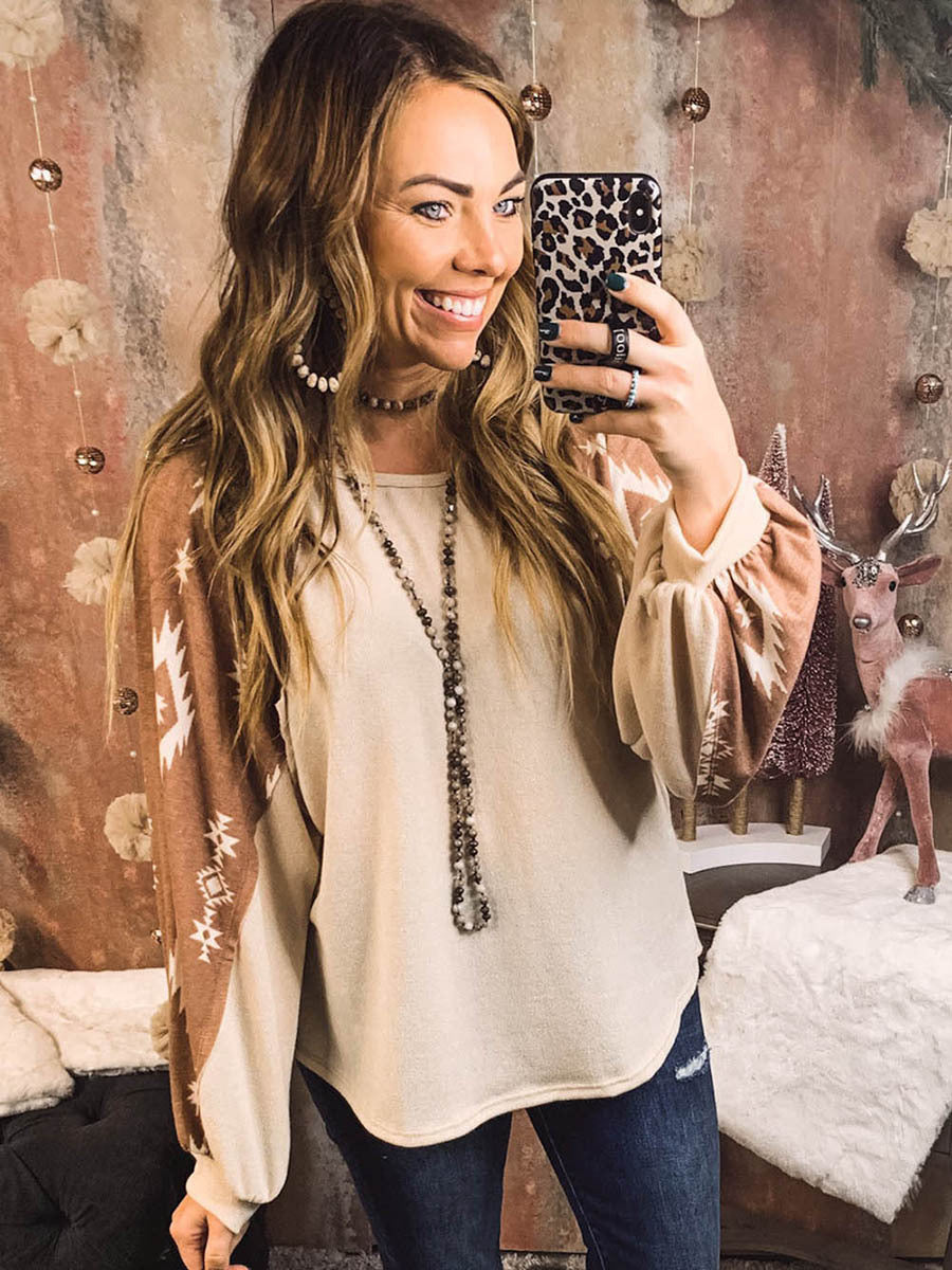 Chic Printed Loose Pullover Streetwear Hoodie