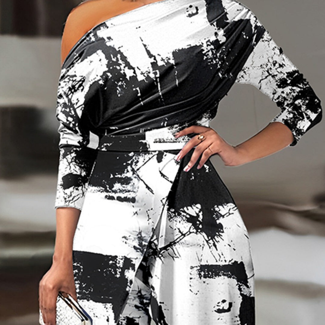 Women's One-Shoulder Elegant Formal Party Jumpsuit