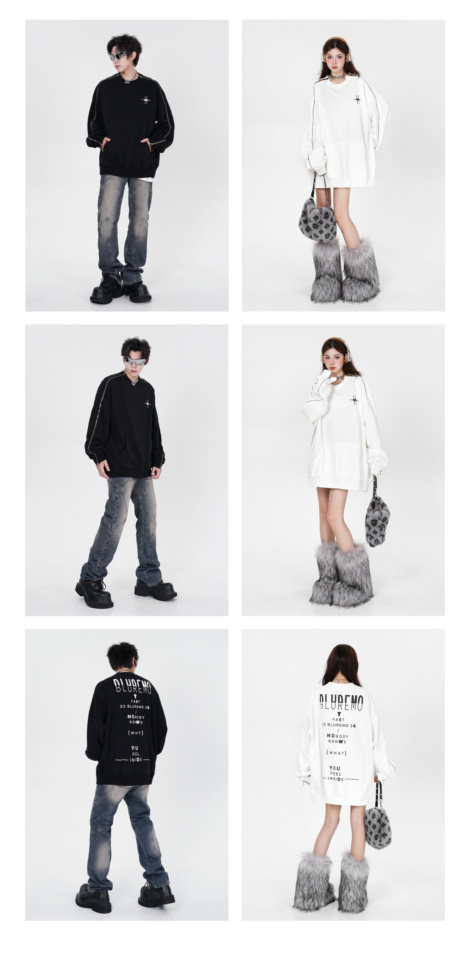 Letter Print Zipper Pullover Sweatshirt