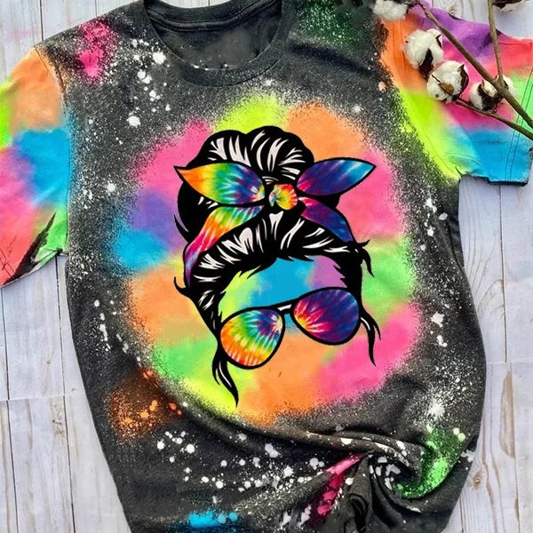 Chic 3D Printed Loose Short Sleeve Street Hipster Tee