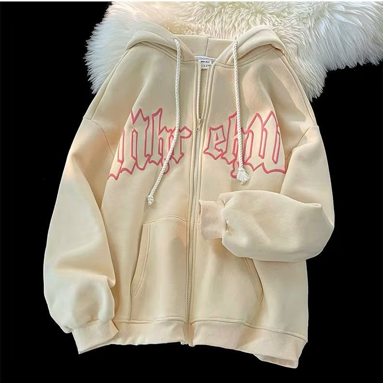 Oversized Couple's Streetwear Hooded Jacket